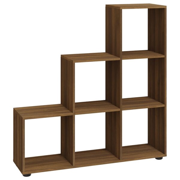 vidaXL Bibliothèque escalier Chêne marron 107 cm Bois d'ingénierie