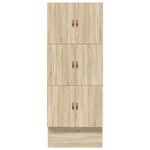 vidaXL Cadre de lit de rangement en chêne Sonoma 75x190 cm