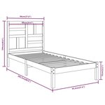 vidaXL Cadre de lit Bois massif 90x200 cm