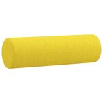 vidaXL Ensemble de canapés 2 Pièces avec coussins jaune clair tissu