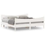 vidaXL Cadre de lit sans matelas blanc 180x200 cm bois massif de pin