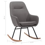 vidaXL Chaise à bascule Gris clair Tissu