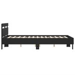 vidaXL Cadre de lit sans matelas noir 135x190 cm
