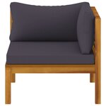 Salon de jardin meuble d'extérieur ensemble de mobilier 5 pièces avec coussin bois d'acacia solide 02_0016290