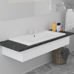 vidaXL Lavabo encastré 81 x 39 5 x 18 5 cm Céramique Blanc