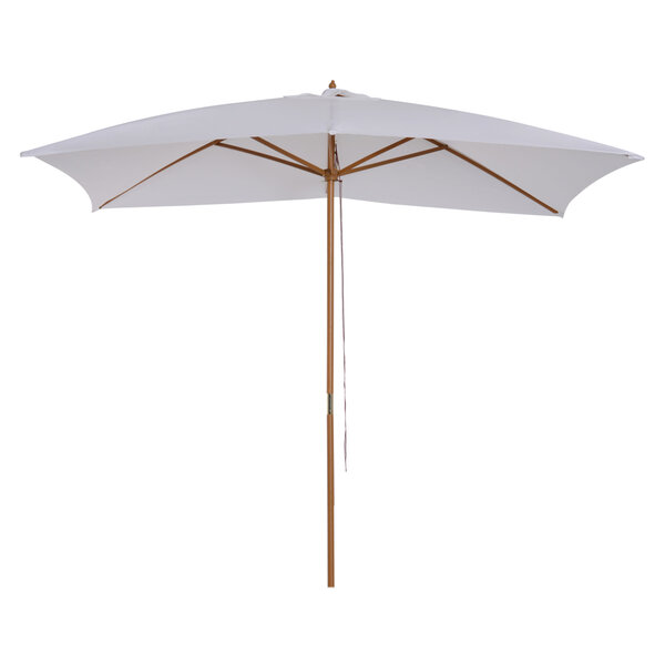 Parasol droit rectangulaire de jardin grande taille dim. 3L x 2l x 2 5H m blanc