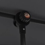 vidaXL Parasol de jardin avec mât en aluminium 180x110 cm Noir