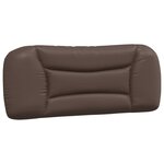 vidaXL Cadre de lit avec tête de lit Marron 100x200 cm Similicuir