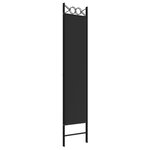vidaXL Cloison de séparation 3 panneaux Noir 120x200 cm Tissu