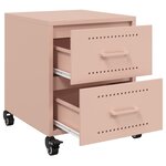 vidaXL Table de chevet rose 36x39x43 5 cm acier