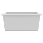 vidaXL Évier de cuisine avec trou de trop-plein Blanc Granit
