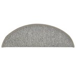 vidaXL Tapis de marches d'escalier 15 Pièces Gris clair 56x17x3 cm