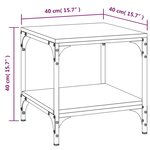 vidaXL Tables d'appoint 2 Pièces Chêne marron 40x40x40 cm Bois ingénierie