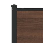 vidaXL Cadre de lit en métal avec tête de lit chêne marron 120x200 cm