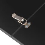 vidaXL Table à manger extensible Noir brillant 175x90x75 cm