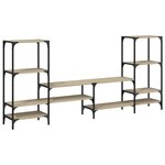 vidaXL Meuble TV chêne sonoma 206 5x28 5x95 cm bois d'ingénierie