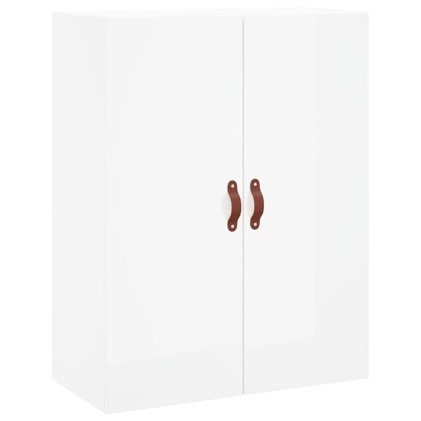 vidaXL Armoire murale blanc brillant 69 5x34x90 cm