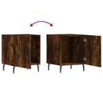 vidaXL Tables de chevet 2 Pièces chêne fumé 40x40x50 cm bois d'ingénierie