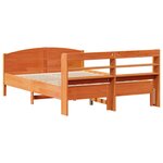 vidaXL Cadre de lit sans matelas cire marron 140x200cm bois pin massif
