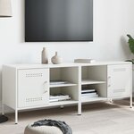 vidaXL Meubles TV 2 Pièces blanc 68x39x50 5 cm acier