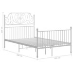 vidaXL Cadre de lit sans matelas blanc métal 120x200 cm