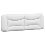 vidaXL Cadre de lit avec LED sans matelas blanc et noir 160x200 cm
