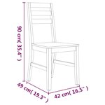 vidaXL Chaises à manger lot de 2 bois d'acacia solide