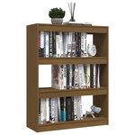 vidaXL Bibliothèque/Séparateur de pièce Marron miel 100x30x103 cm Pin