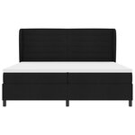 Lit box spring vidaXL avec matelas noir 200x200 cm en tissu