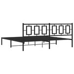 vidaXL Cadre de lit métal sans matelas avec tête de lit noir 193x203cm