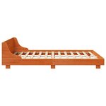 vidaXL Cadre de lit sans matelas cire marron 120x190cm bois pin massif