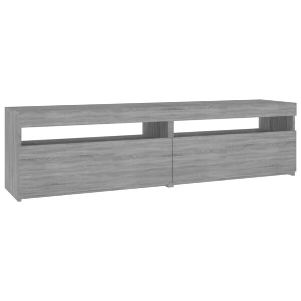 vidaXL Meubles TV avec lumières LED 2 Pièces Sonoma gris 75x35x40 cm
