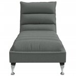 vidaXL Chaise longue de massage avec coussins gris foncé tissu