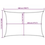 vidaXL Voile d'ombrage 160 g/m² Vert foncé 4x5 m PEHD