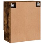 vidaXL Armoire murale chêne fumé 60x31x70 cm bois d'ingénierie