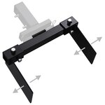 vidaXL Adaptateur de chasse-neige pour tondeuse à gazon Noir