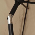 vidaXL Parasol d'extérieur avec mât en métal 300x200 cm taupe