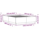 vidaXL Cadre de lit avec LED sans matelas blanc 120x190 cm
