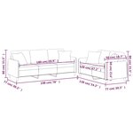 vidaXL Ensemble de canapés 2 Pièces avec coussins noir tissu