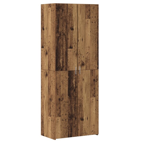vidaXL Highboard vieux bois 70x42.5x185 cm bois d'ingénierie
