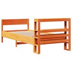 vidaXL Cadre de lit sans matelas cire marron 100x200cm bois pin massif