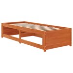 vidaXL Lit de jour sans matelas cire marron 90x200 cm bois pin massif