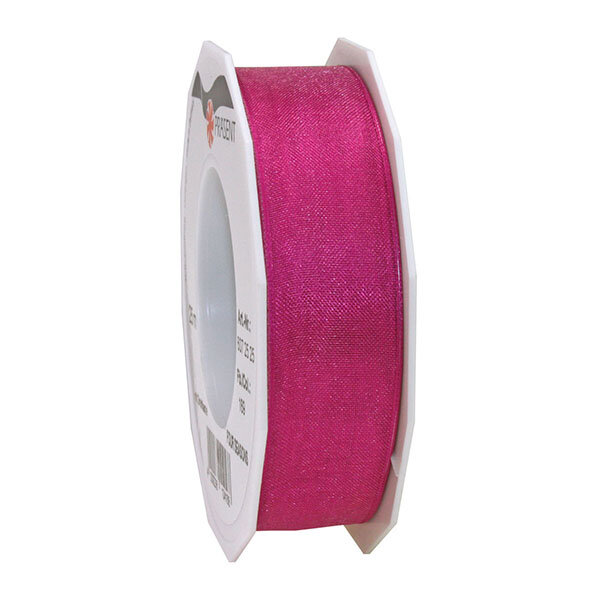 Organza four seasons 25-m-rouleau 25 mm magenta laitonné