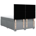 vidaXL Sommier à lattes de lit avec matelas Gris clair 160x200cm Tissu