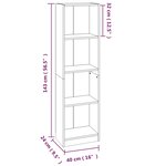 vidaXL Bibliothèque 4 niveaux Chêne fumé 40x24x143cm Bois d'ingénierie