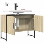 vidaXL Armoire lavabo de salle de bain chêne sonoma bois d'ingénierie