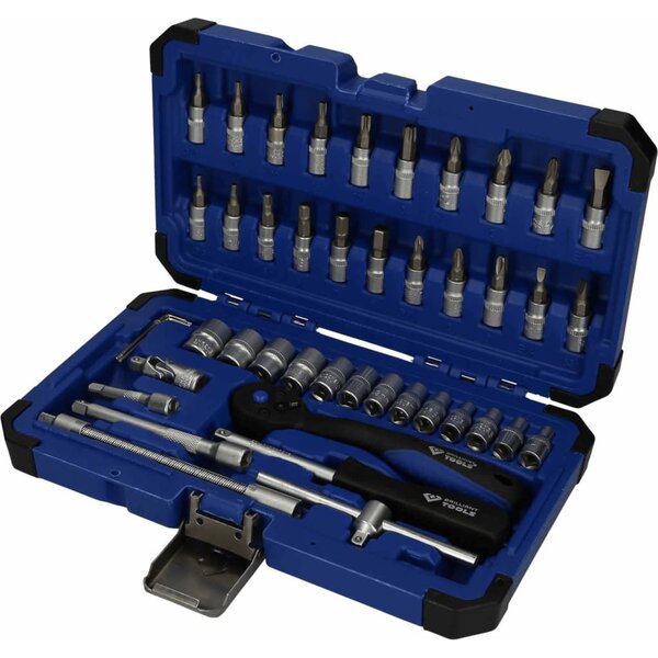 BRILLIANT TOOLS Jeu de douilles de 1/4" 45 Pièces Acier