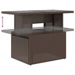 vidaXL Salon de jardin avec coussins 7 Pièces marron résine tressée