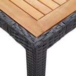 vidaXL Ensemble à manger d'extérieur 7Pièces coussins résine tressée noir