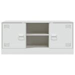 vidaXL Meuble TV blanc 99x39x44 cm acier